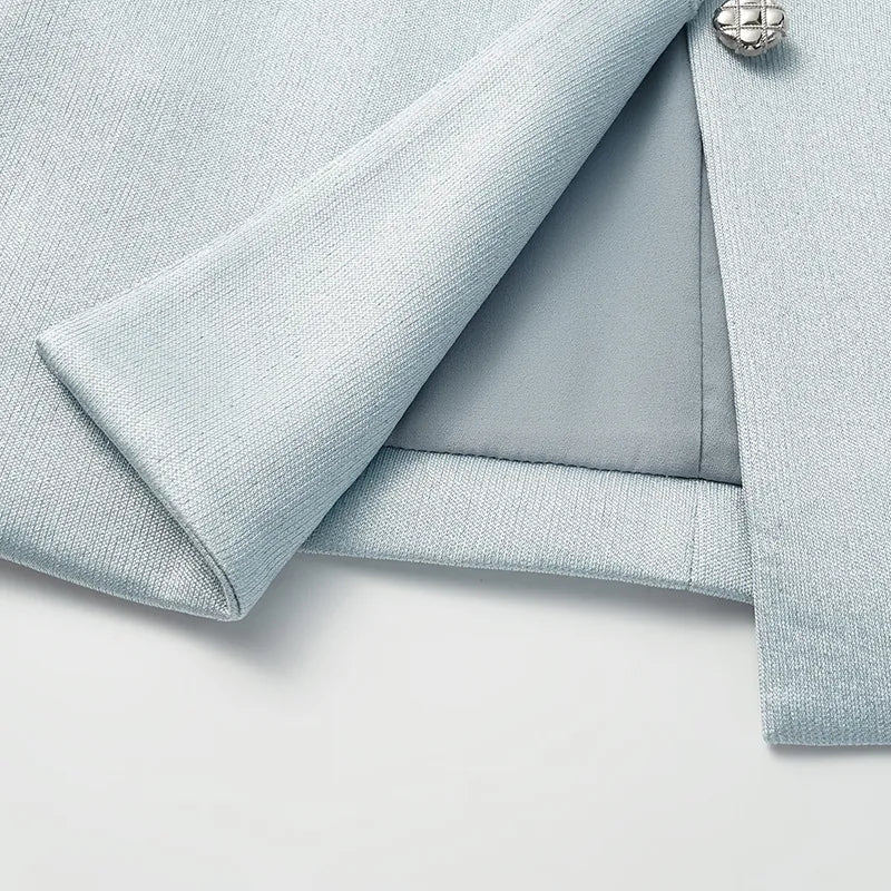 “Easy Go Chic” 醋酸針織面料馬甲背心 — 淺藍