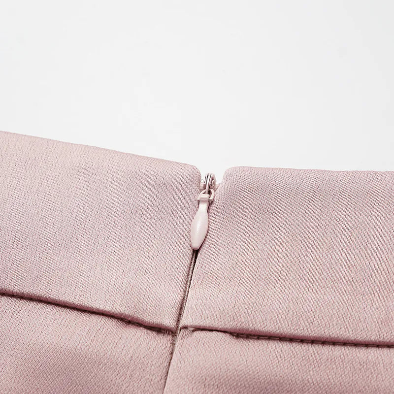 ”The Atelier.” 高級訂製軟馬甲工藝高腰九分褲—粉