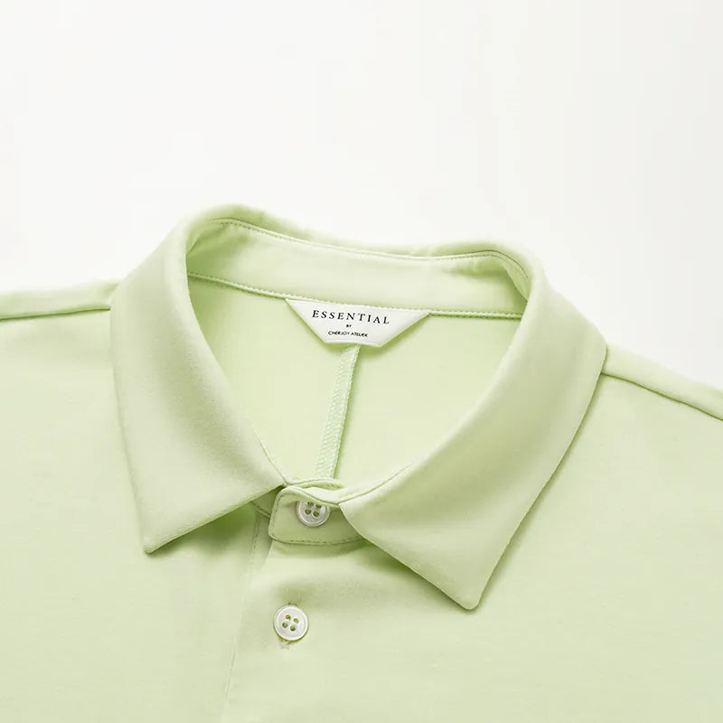 【男士系列】 “精緻日常” 超柔莫代爾POLO衫—淺綠