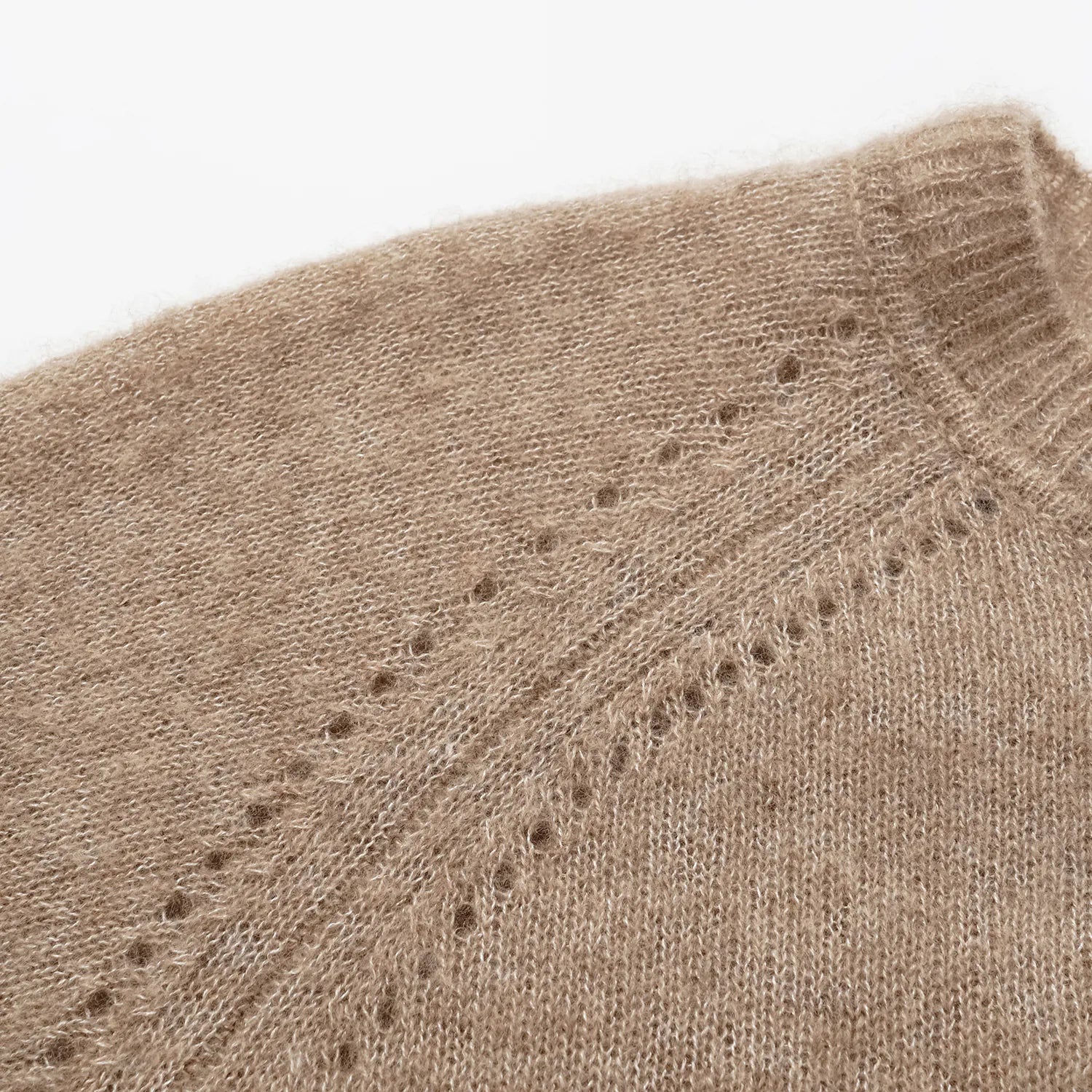 Autumn Diary Silk Cashmere 3/4 Sleeve Top—Earl Grey 
