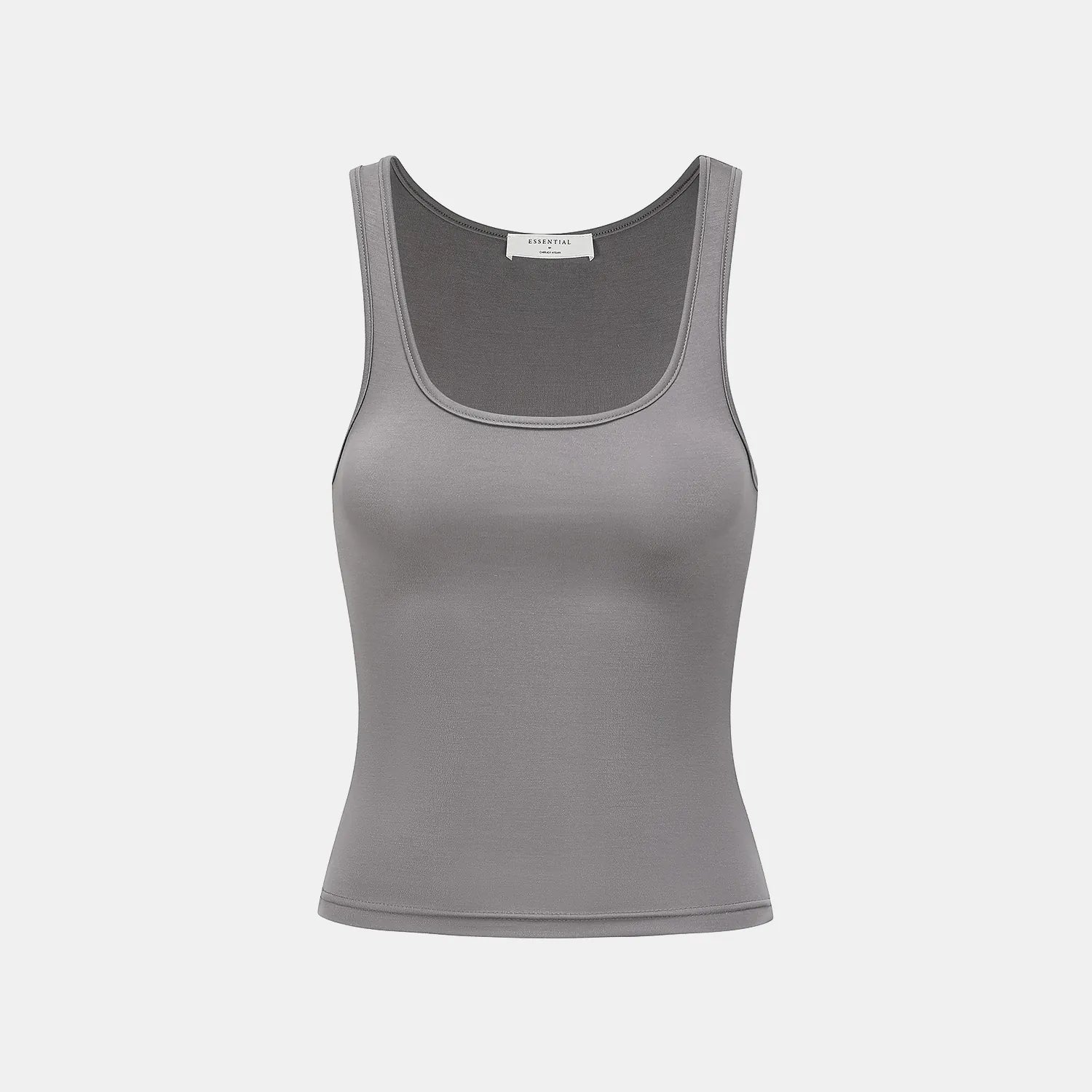 "Exquisite Daily" Ultra Soft Modal Vest/Straight Leg Pants Set - Gray 