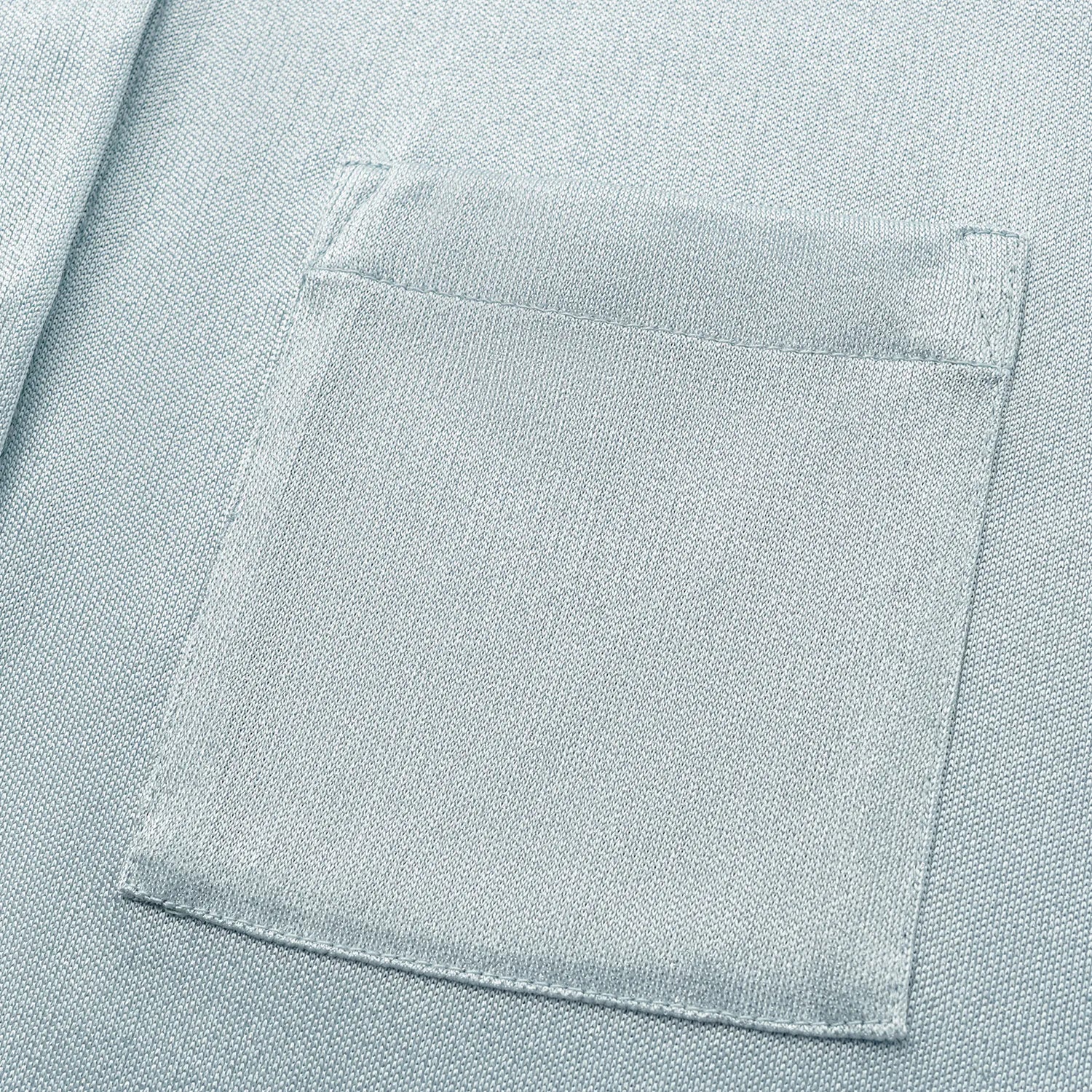 “Easy Go Chic” 醋酸針織面料Oversized 襯衫 — 淺藍