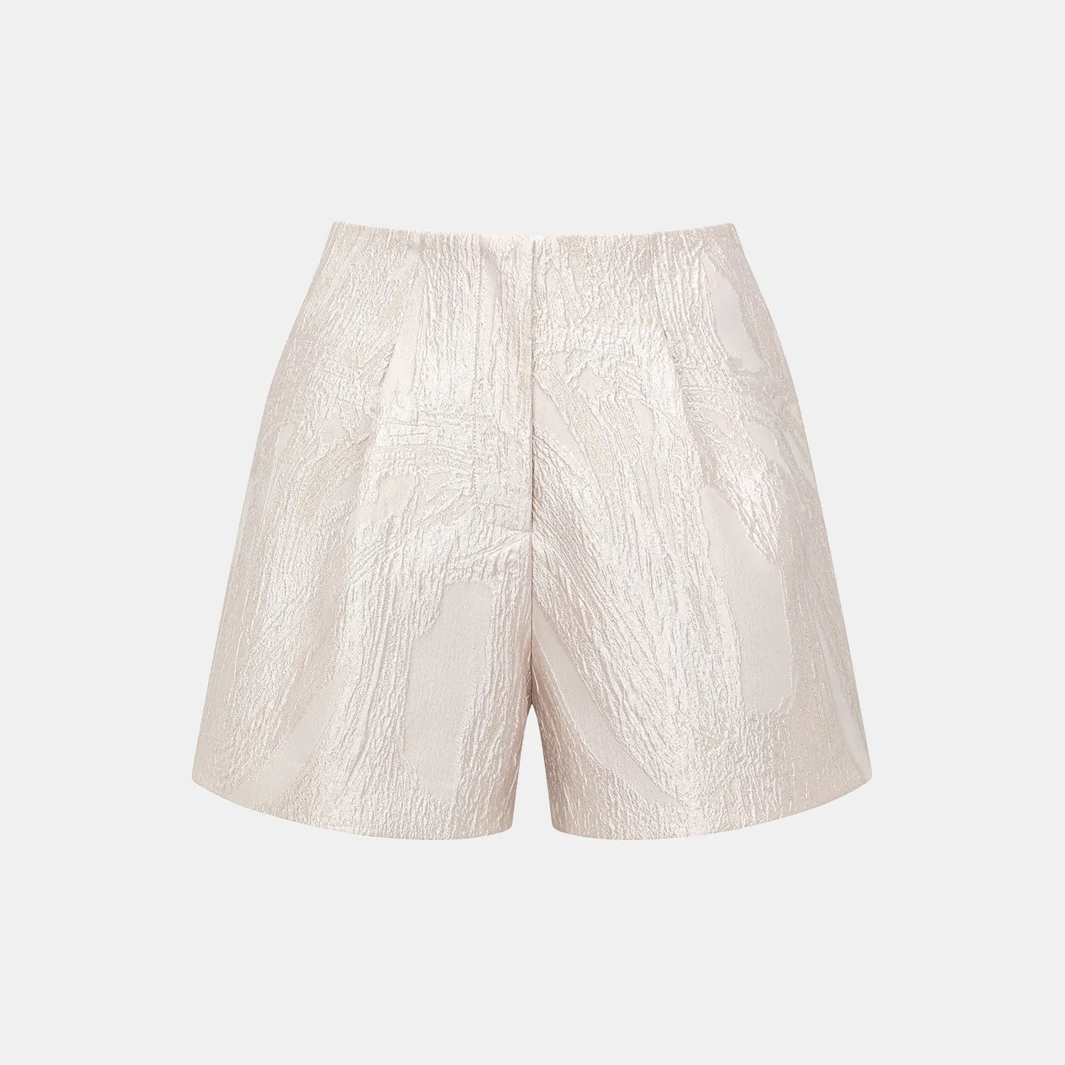 "Imperial Garden Teatime" 織金工藝立體提花國風短褲—清荷映月