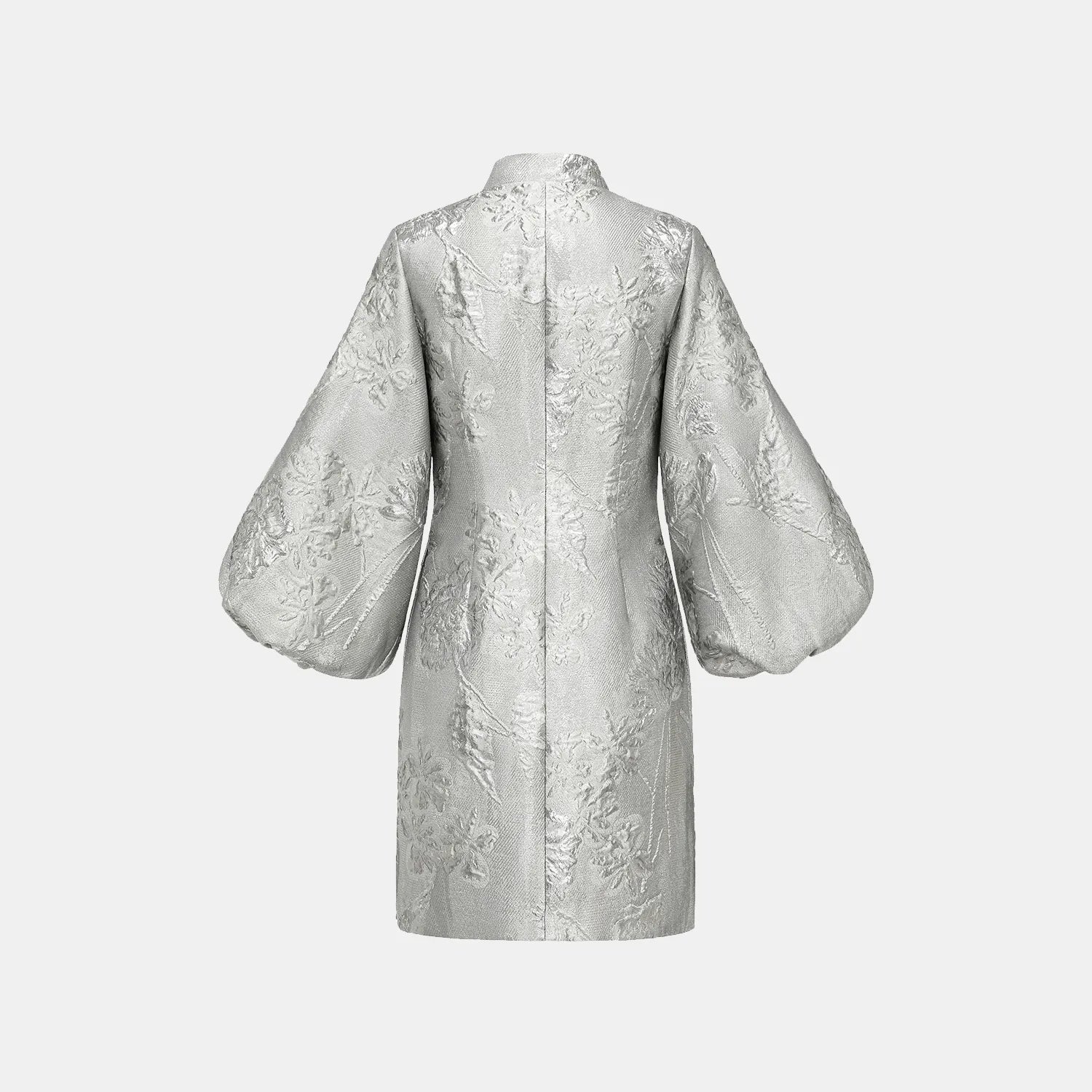 “Imperial Garden Gala“ 義大利提花國風洋裝 — 銀