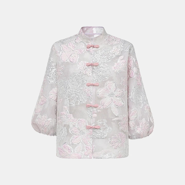 "Imperial Garden Teatime” 義大利提花輕國風外套