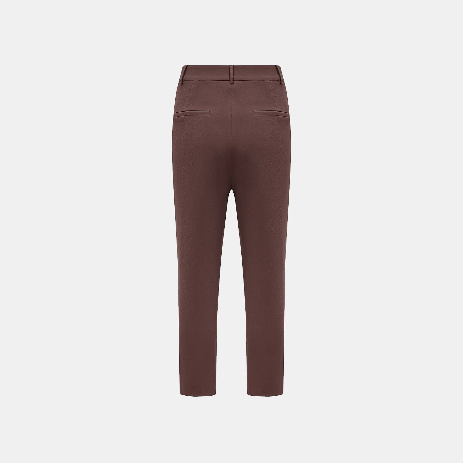 “Speak Sleek.” 抗皺肌理醋酸九分褲—麂皮棕