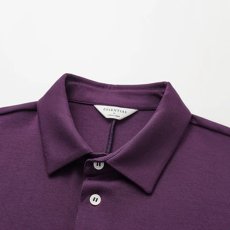 [Men's Series] "Exquisite Daily" Ultra-soft Modal POLO Shirt - Grape Purple 