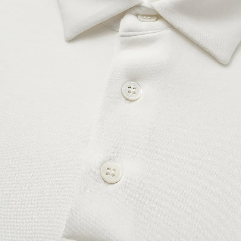 【男士系列】 “精緻日常” 超柔莫代爾POLO衫— 白