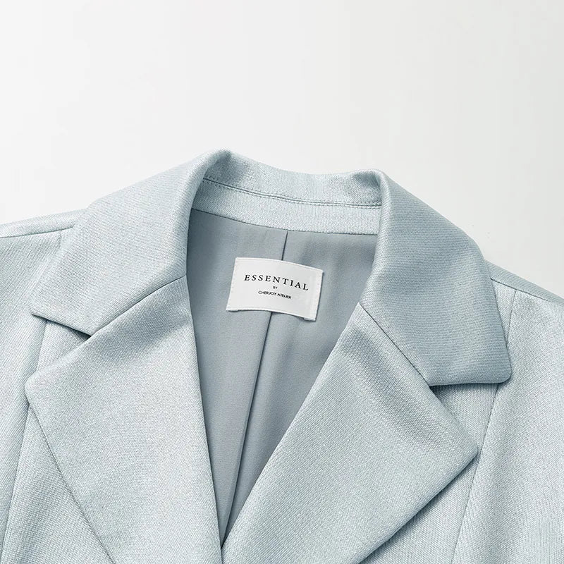 “Easy Go Chic” 醋酸針織面料馬甲背心 — 淺藍