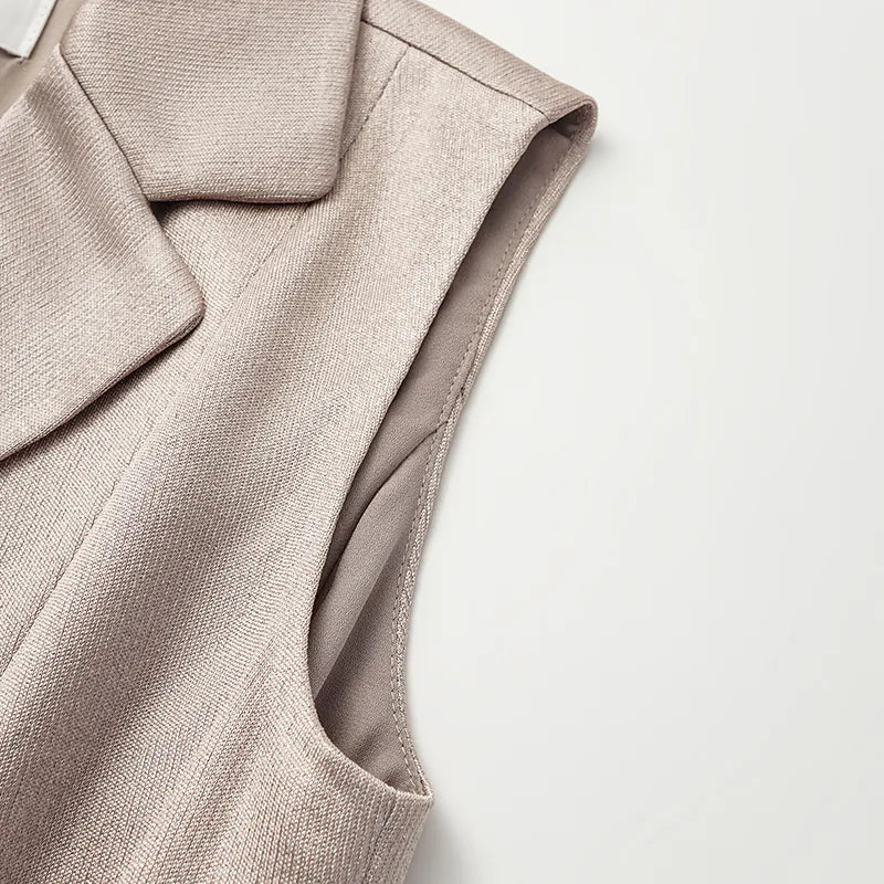 “Easy Go Chic” 醋酸針織面料馬甲背心 — 咖啡