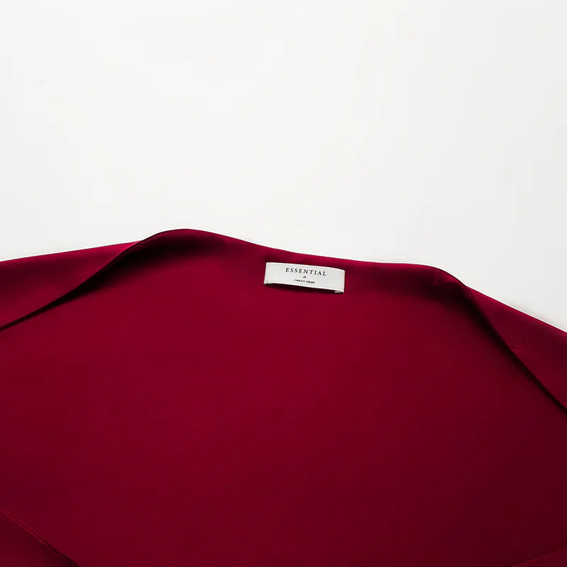 "Summer Diary" acetate shawl — rose red 