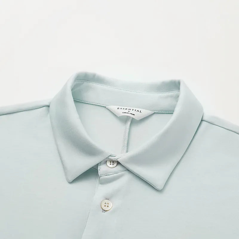【男士系列】 “精緻日常” 超柔莫代爾POLO衫— 天藍