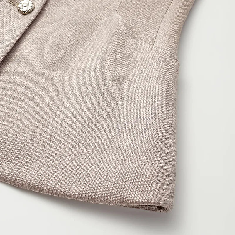 “Easy Go Chic” 醋酸針織面料馬甲背心 — 咖啡