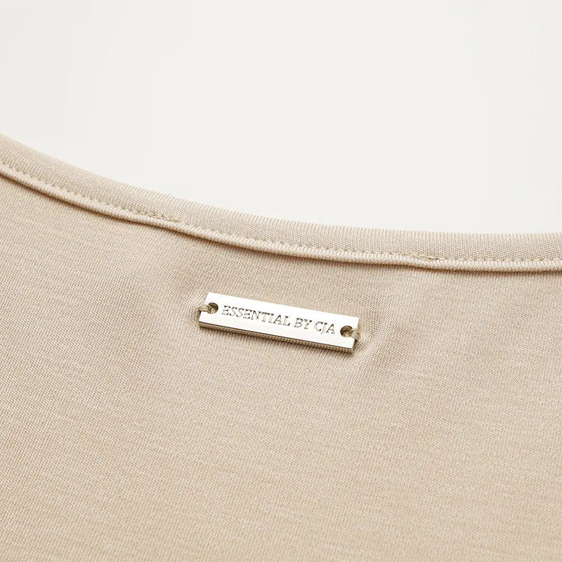 “精緻日常” 超柔莫代爾背心/直腿褲套裝— 裸