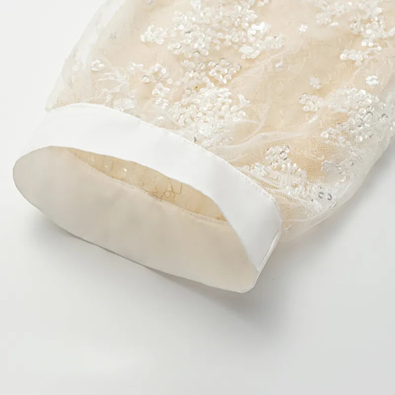 "Great Gatsby" 奢華珠繡五分袖罩衫