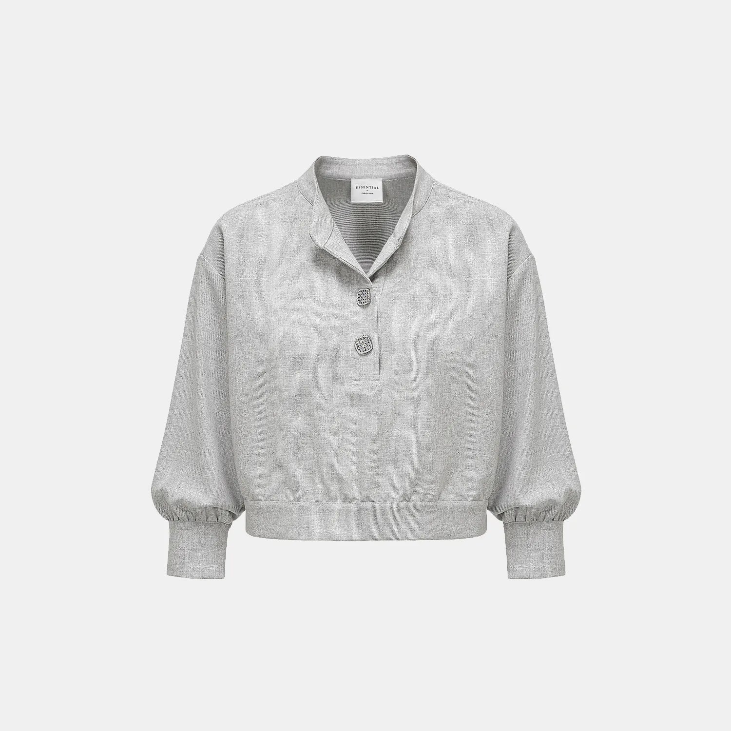 “Essential Golf Collection” 科技面料休閒七分袖上衣— 灰