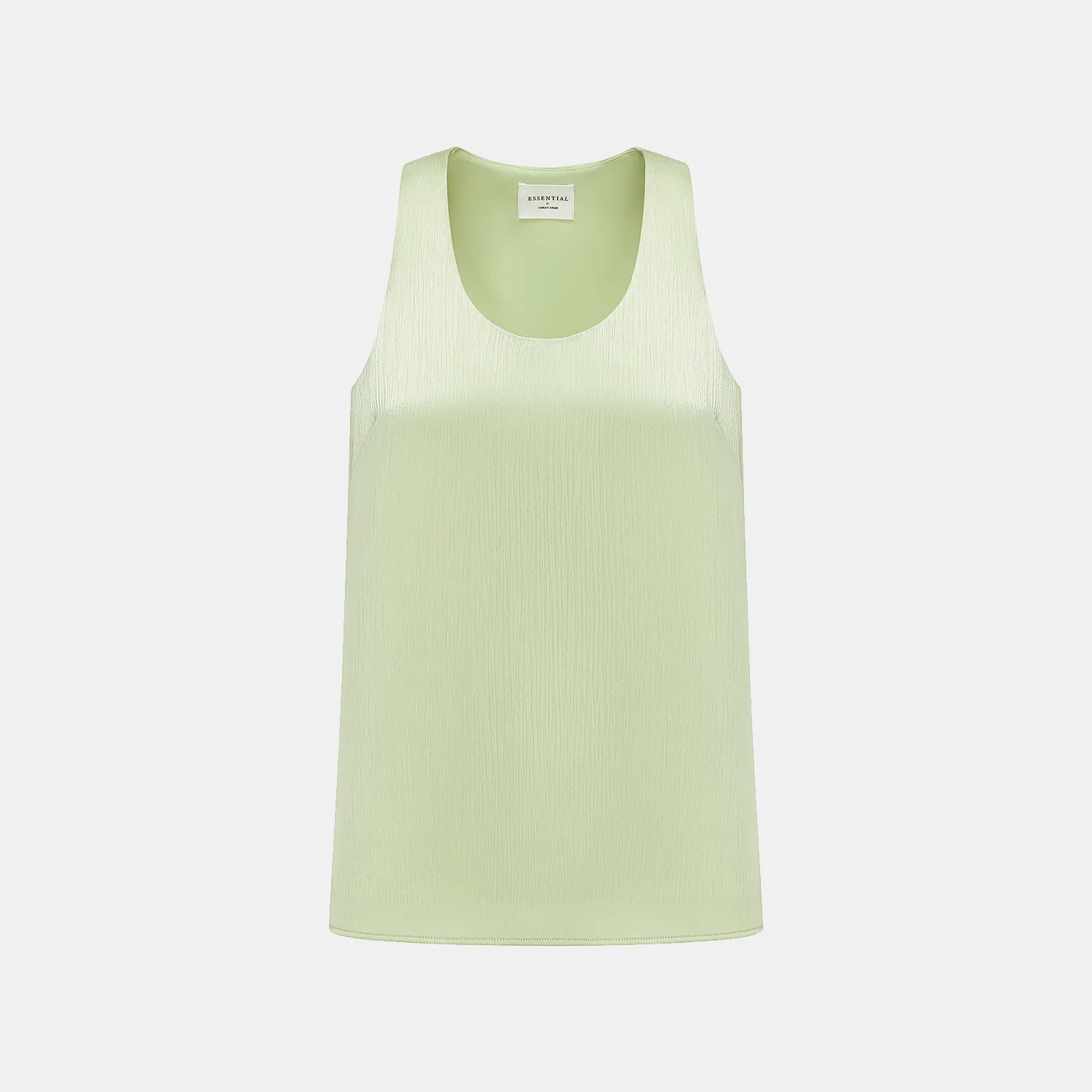 “Easy Go Chic” 韓國壓褶工藝面料背心— 氣泡綠