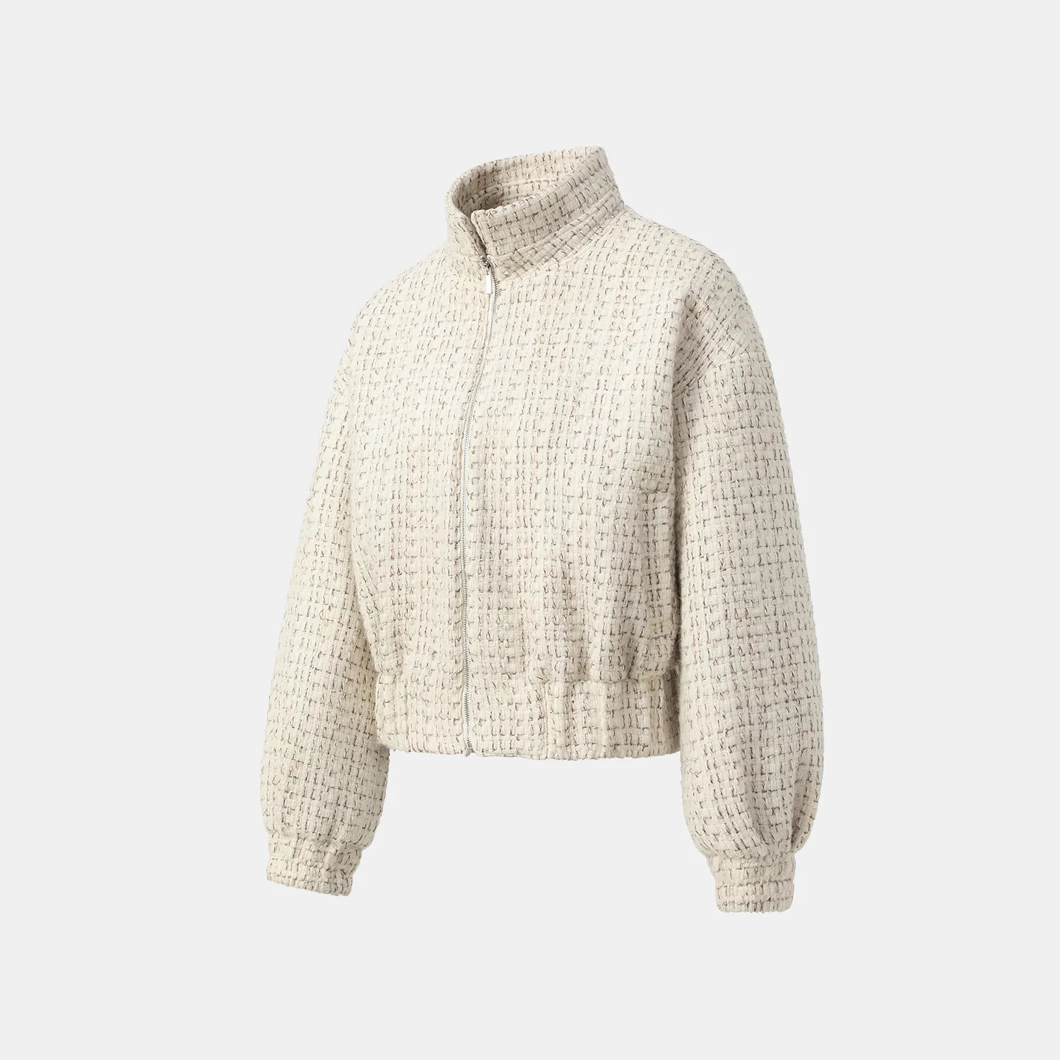 “午後洛杉磯” 花呢棒球外套—米白