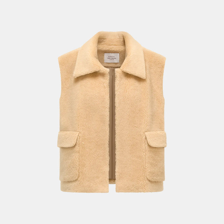 ”Tops.” 義大利頂級駝絨面料泰迪背心