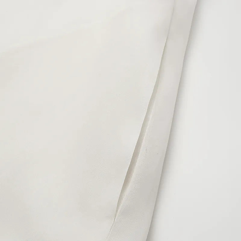 "慵倚春意" 真絲歐根緞立體剪裁國風罩衫— 杏花白