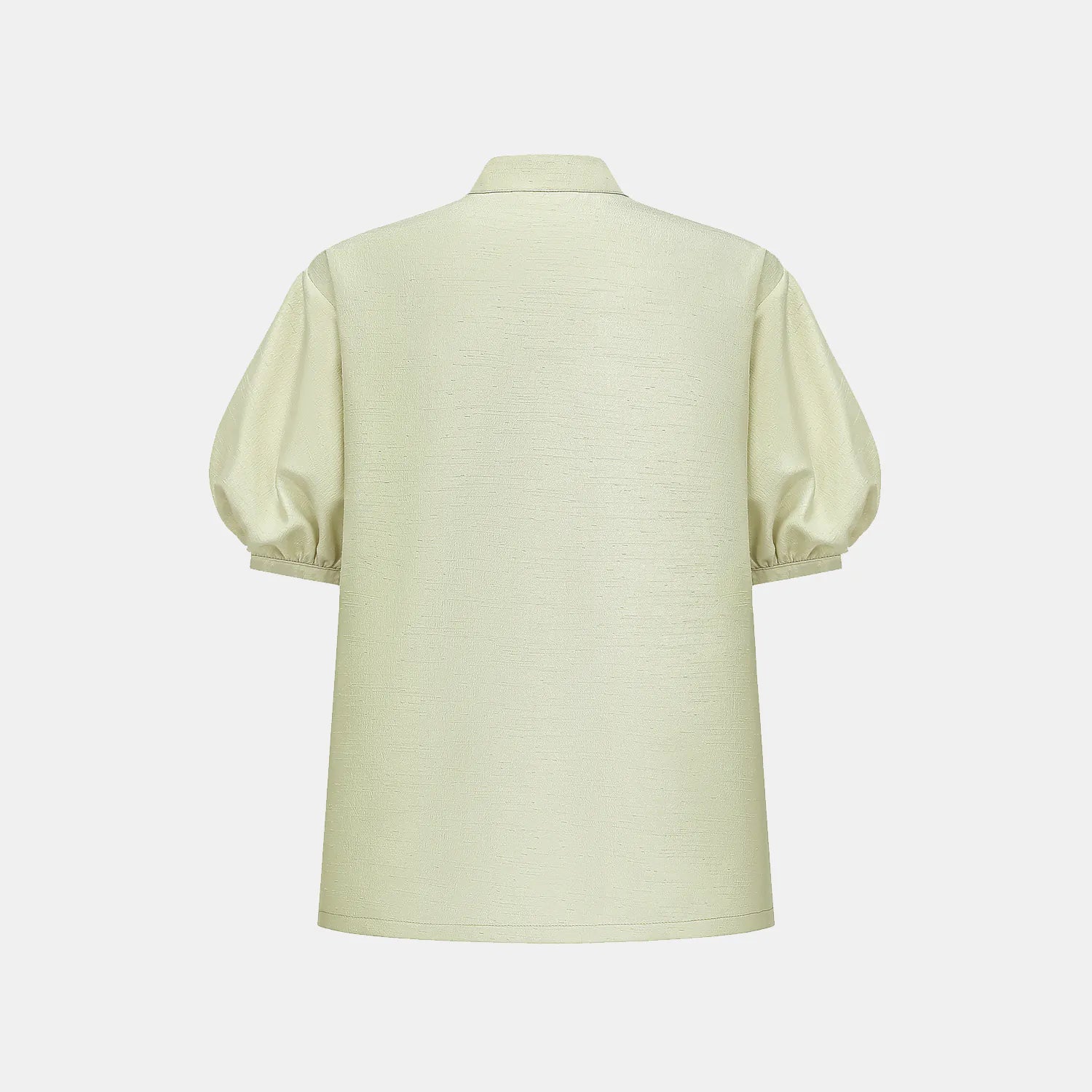 “Sloane Ave glam.” 鏤空設計襯衫— 氣泡綠 (霧面/緞面)