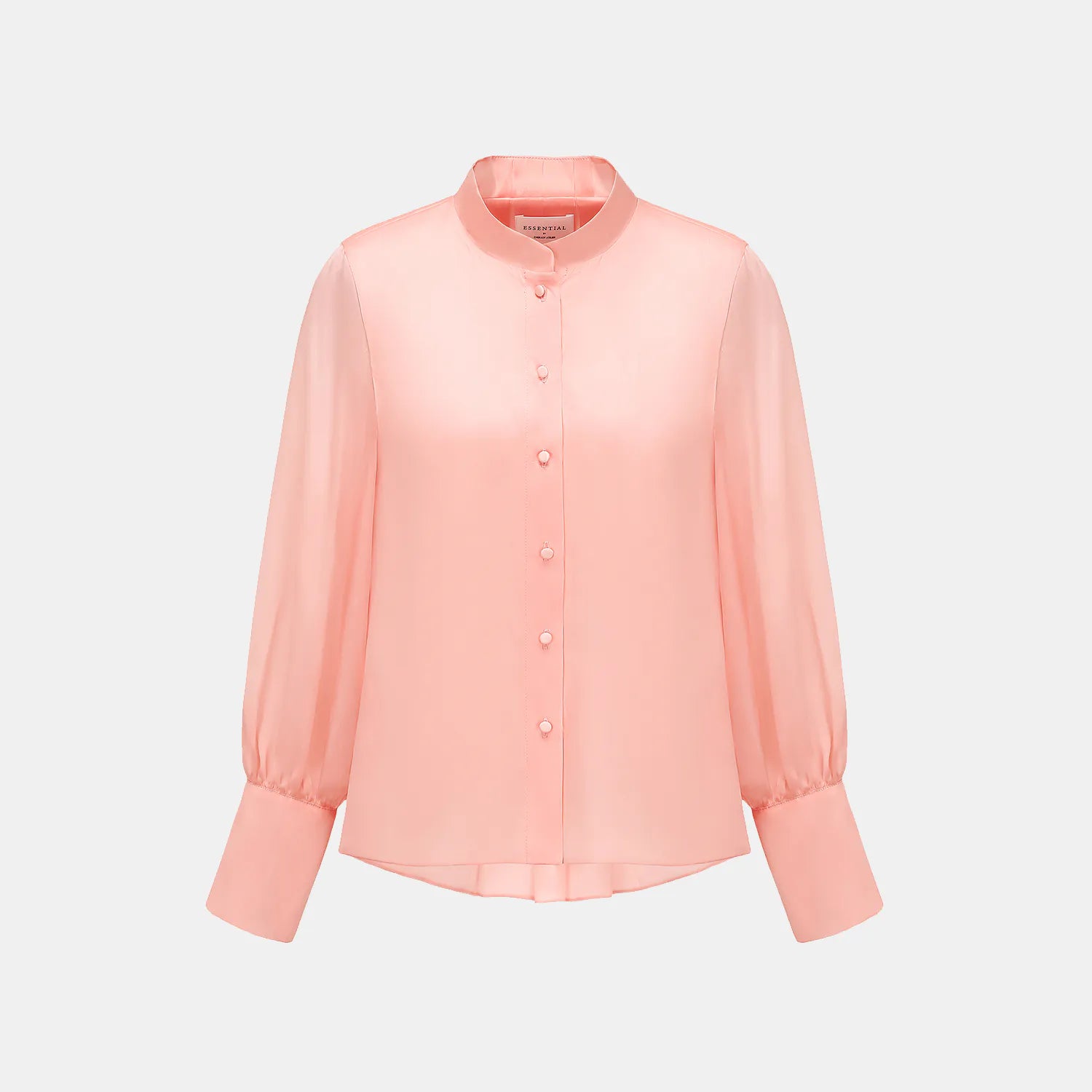 "慵倚春意" 真絲歐根緞立體剪裁國風罩衫— 落日熔金粉