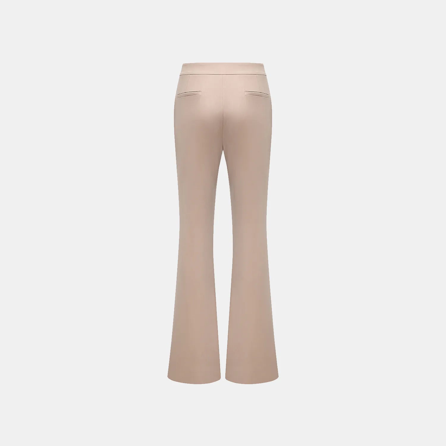 "Speak Sleek." 義大利肌理面料喇叭褲—Taupe