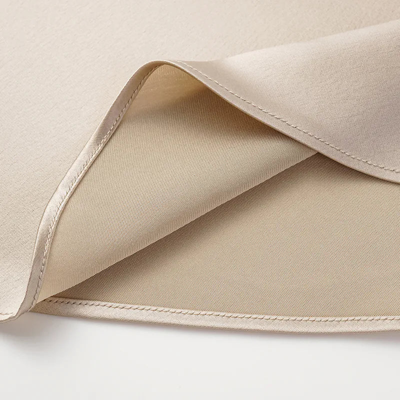 "Summer Diary" 醋酸盪領細肩帶背心—啞金