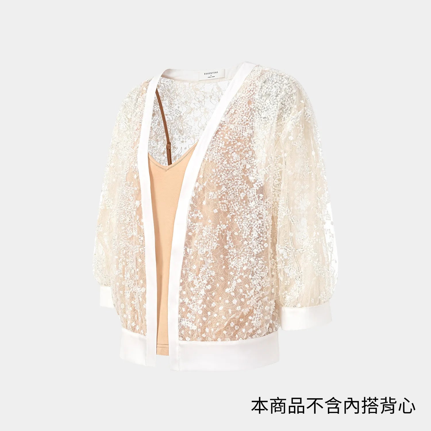 "Great Gatsby" 奢華珠繡五分袖罩衫