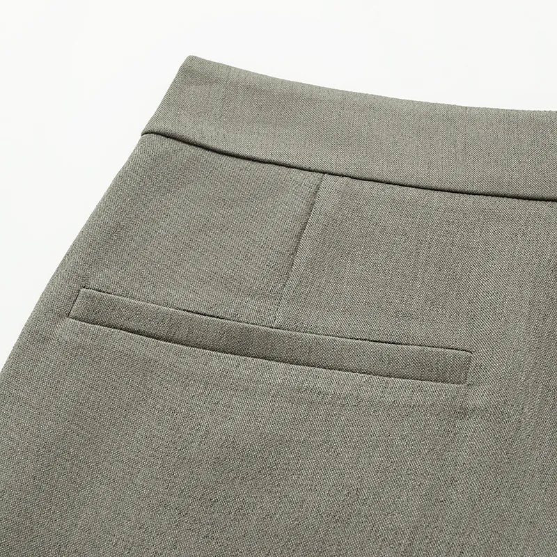 “Autumn Diary ” 韓國超彈力垂墜肌理面料美腿濾鏡喇叭褲—灰色