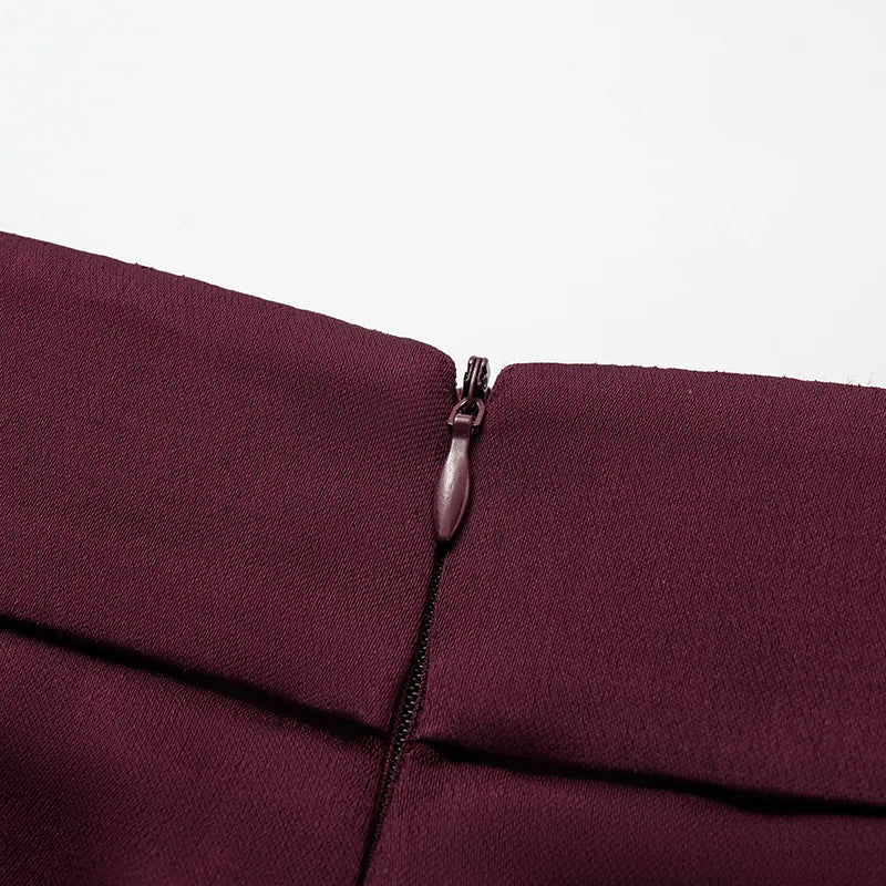 ”The Atelier.” 高級訂製軟馬甲工藝高腰九分褲—紫