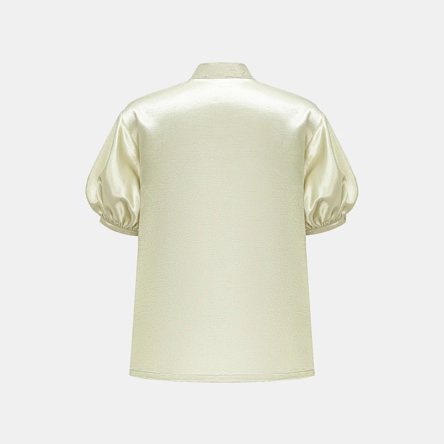 “Sloane Ave glam.” 鏤空設計襯衫— 氣泡綠 (霧面/緞面)