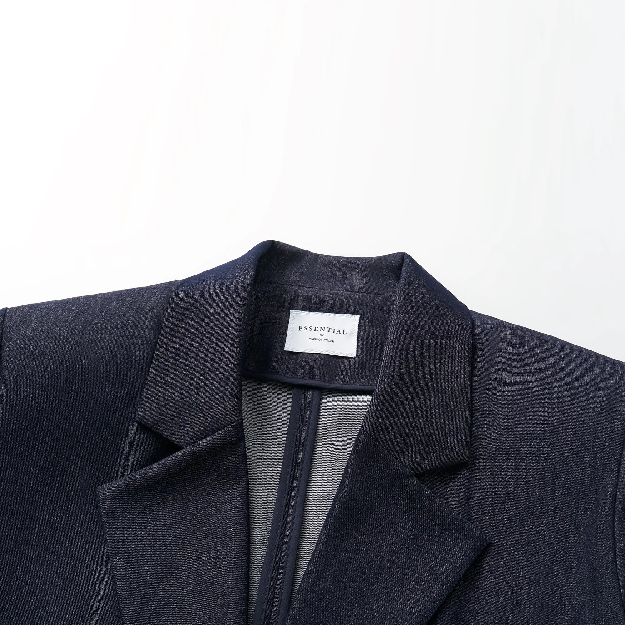 "Speak Sleek." 義大利肌理面料oversized西裝外套—Denim