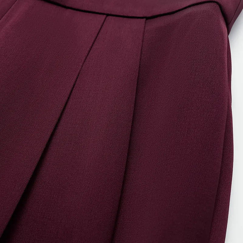 ”The Atelier.” 高級訂製軟馬甲工藝高腰九分褲—紫