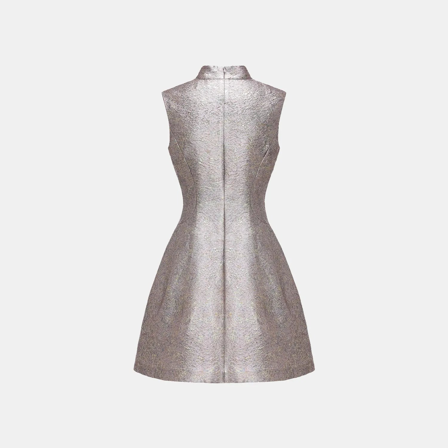 "Imperial Garden Gala" 義大利製提花面料新中式立裁輕國風短洋裝—紫藤繞翠