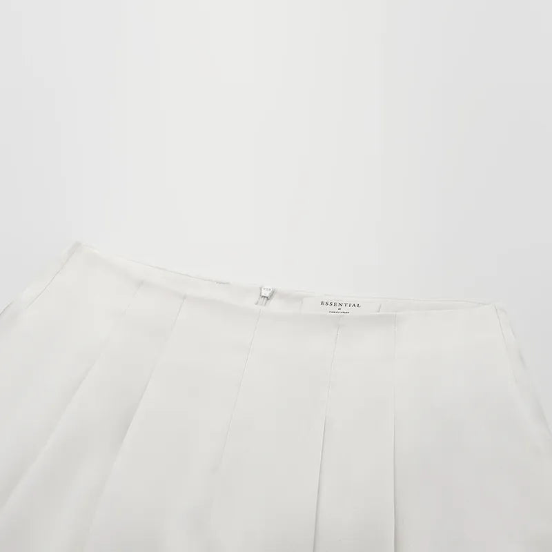 "慵倚春意" 真絲歐根緞鬱金香裙— 杏花白