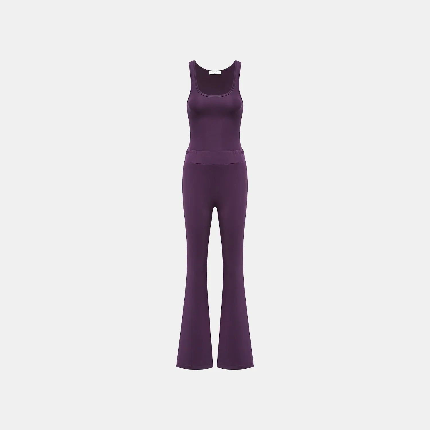 “精緻日常” 超柔莫代爾背心/直腿褲套裝— 葡萄紫