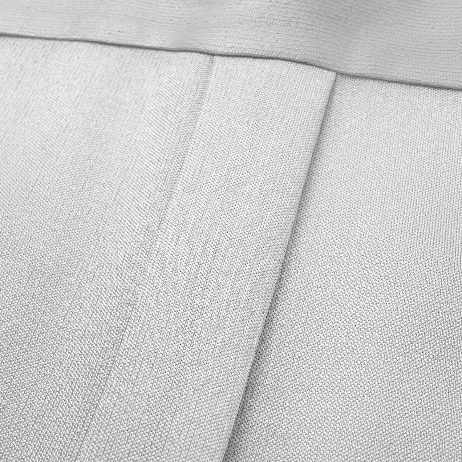 “Easy Go Chic” 醋酸針織面料Oversized 襯衫 — 銀白