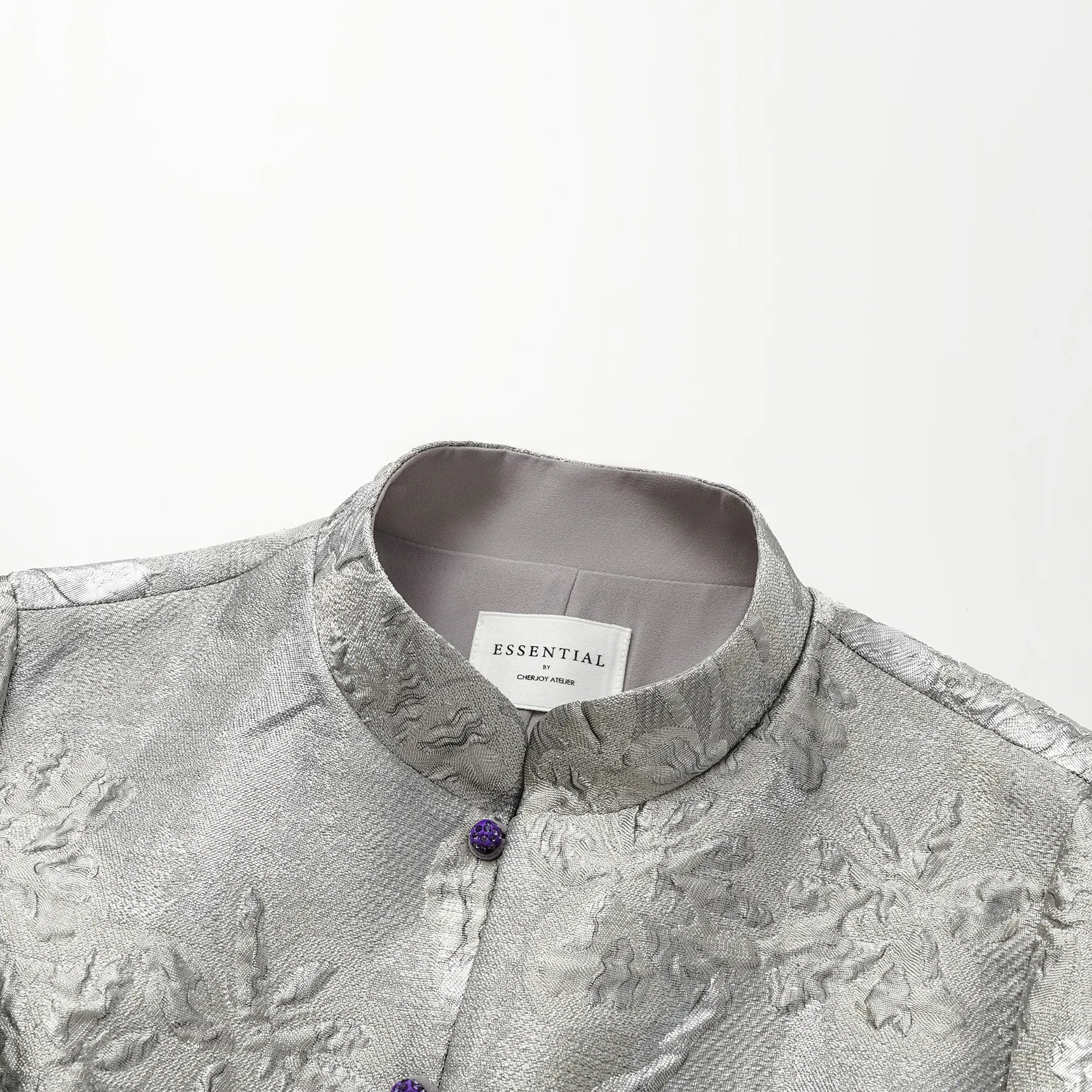 “Imperial Garden Gala“ 義大利提花國風洋裝 — 銀