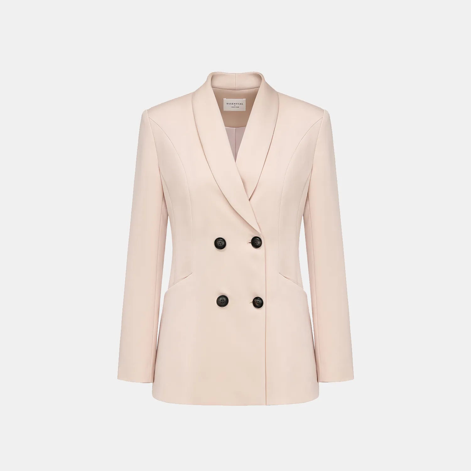 "Speak Sleek."  醋酸雙排扣西裝外套—Pink