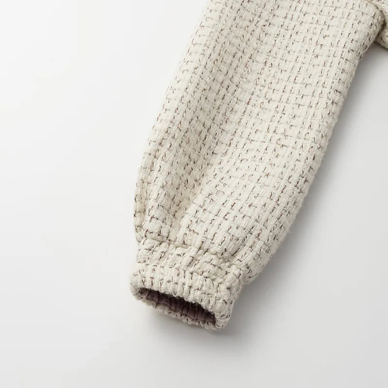 “午後洛杉磯” 花呢棒球外套—米白