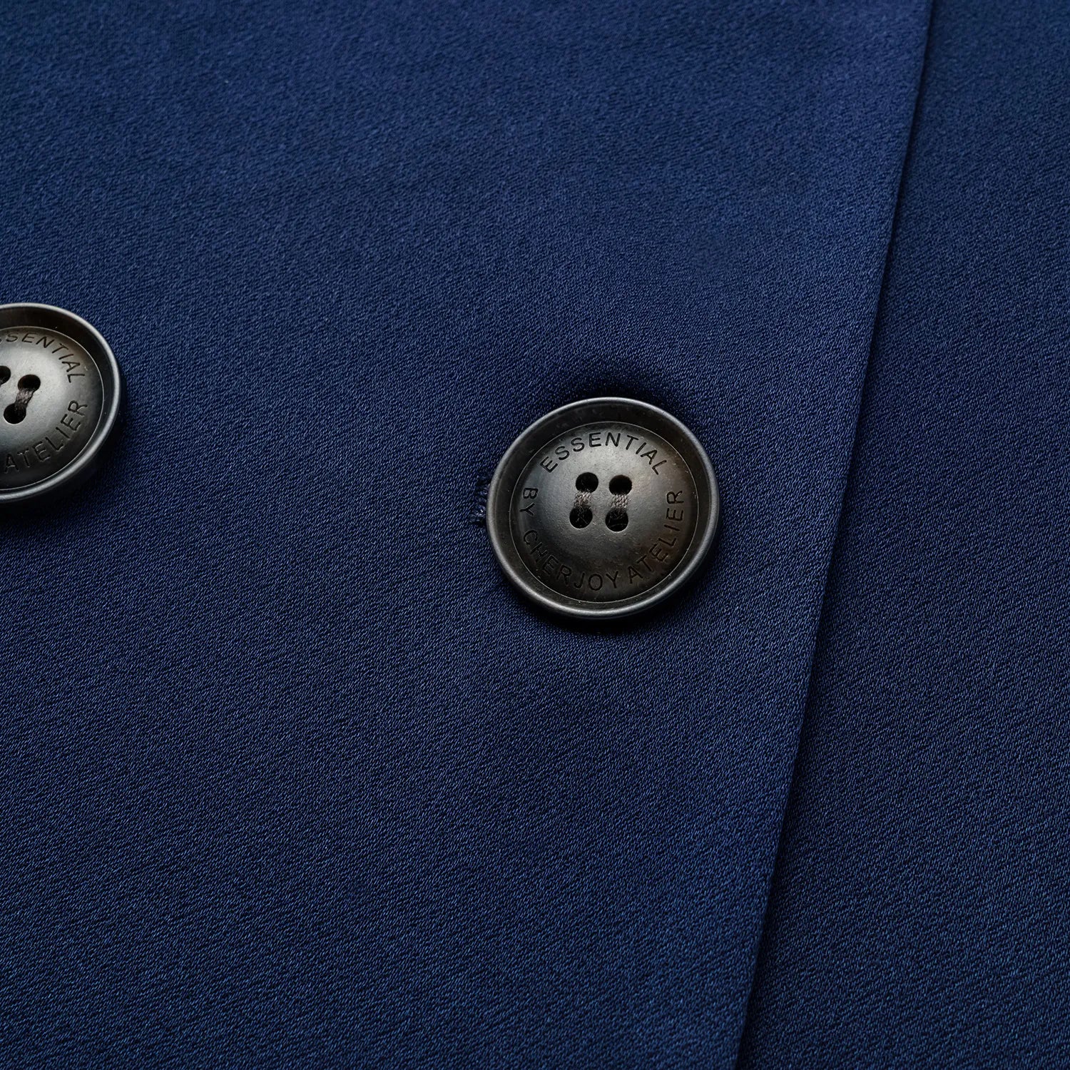 "Speak Sleek."  醋酸雙排扣西裝外套—Indigo