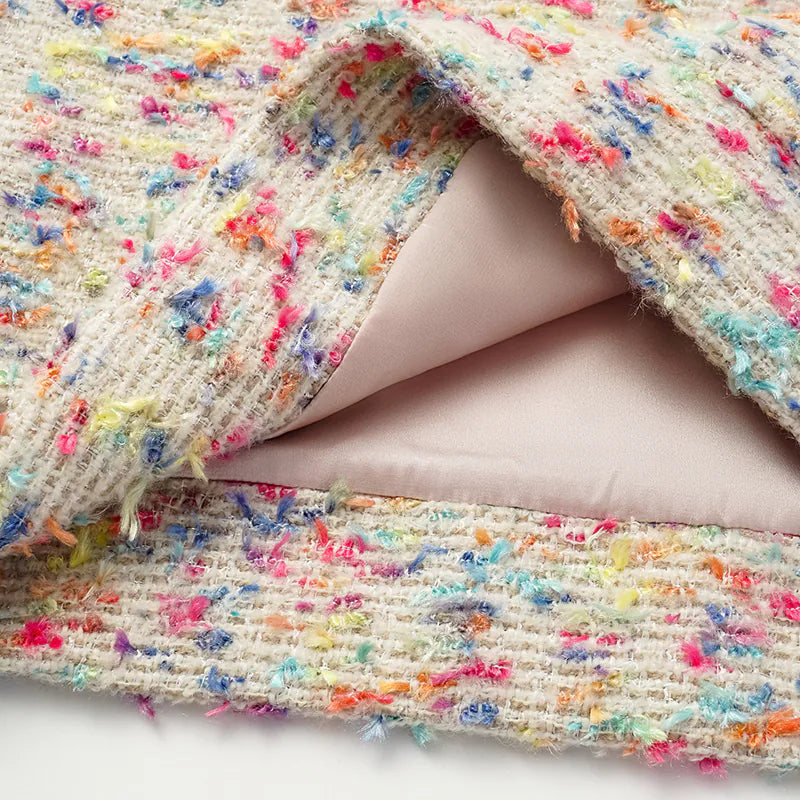 “Tokyo Hours” 花呢休閒大翻領上衣—白多彩