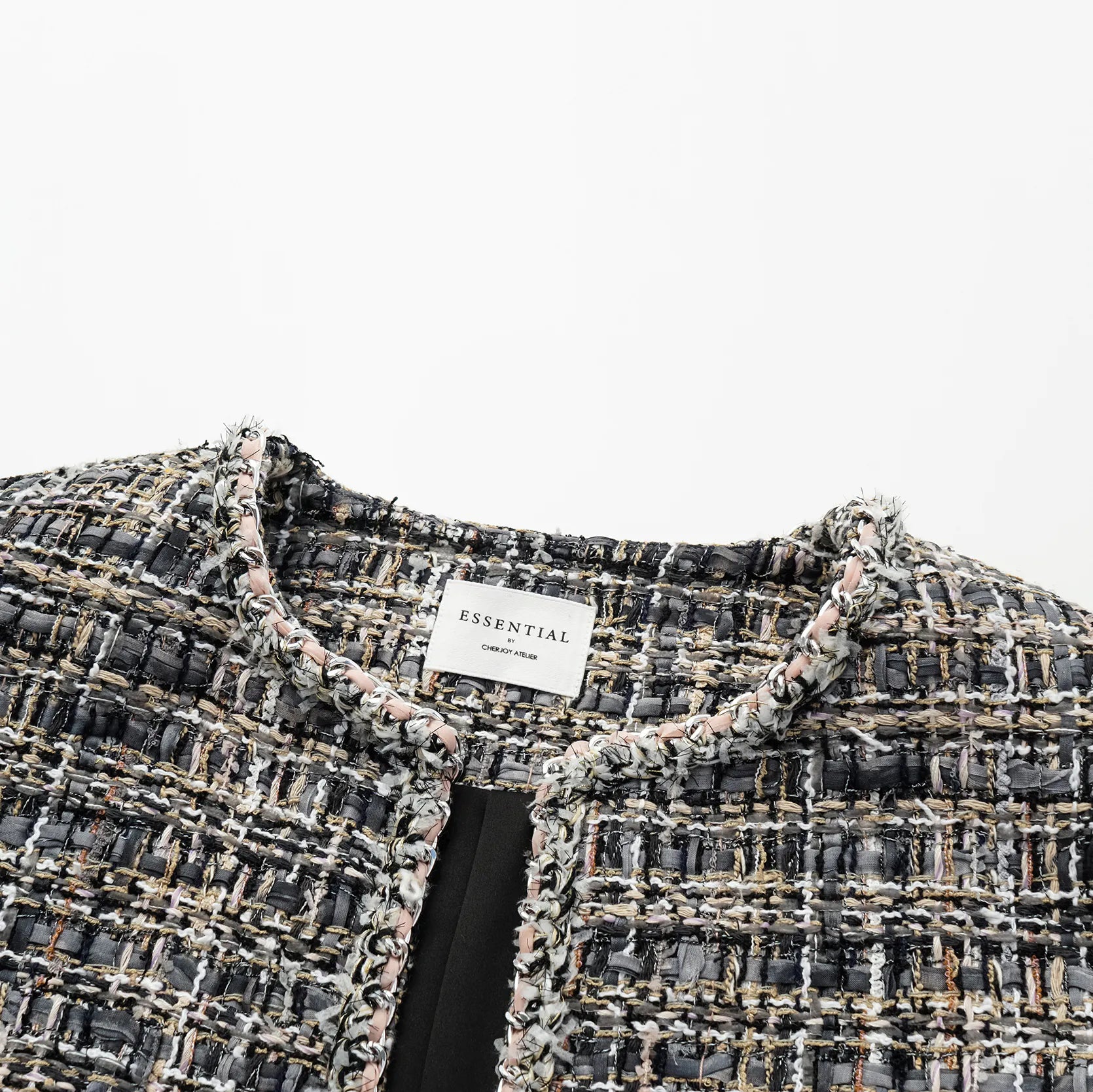 “Knightsbridge citywalk.” Tweed jacket—grey 