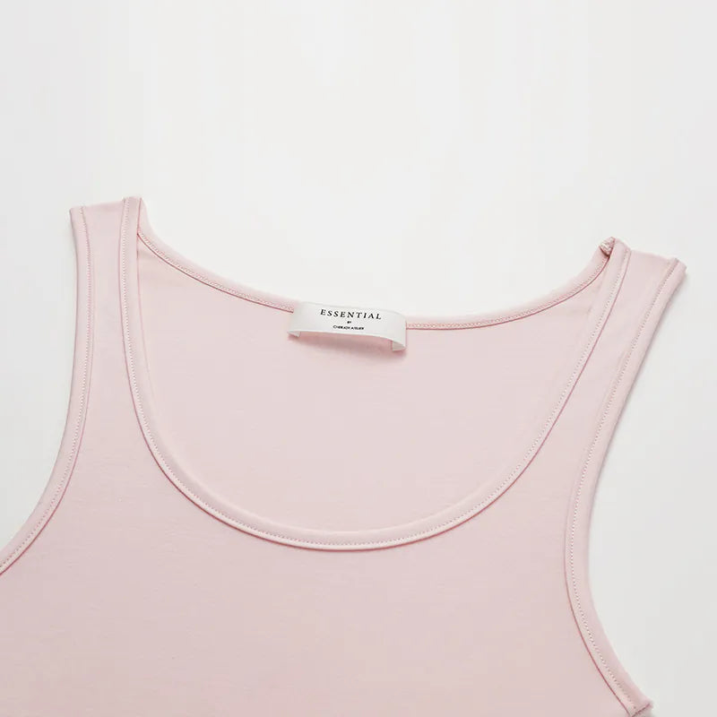 “精緻日常” 超柔莫代爾背心/直腿褲套裝— 櫻花粉