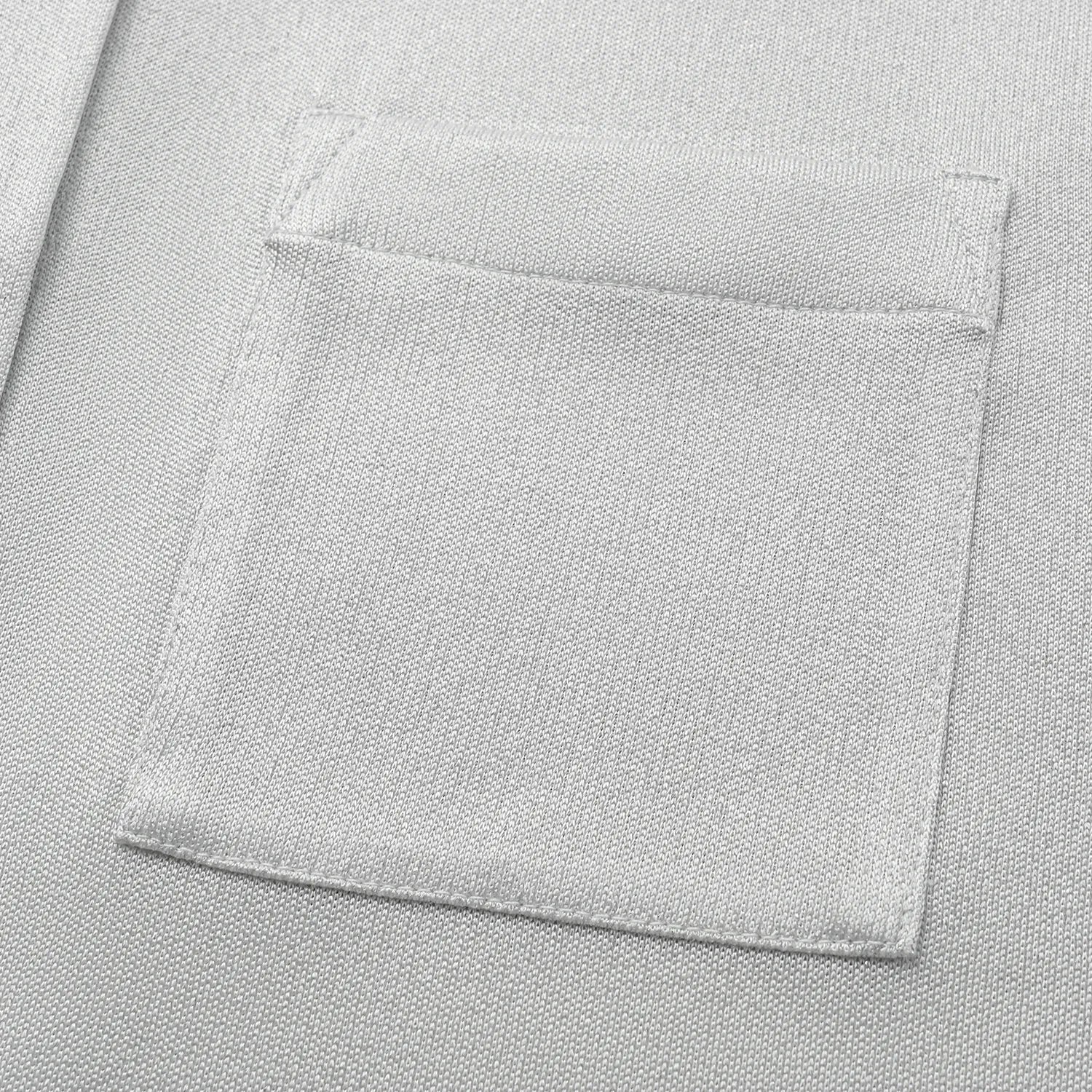 “Easy Go Chic” 醋酸針織面料Oversized 襯衫 — 銀白