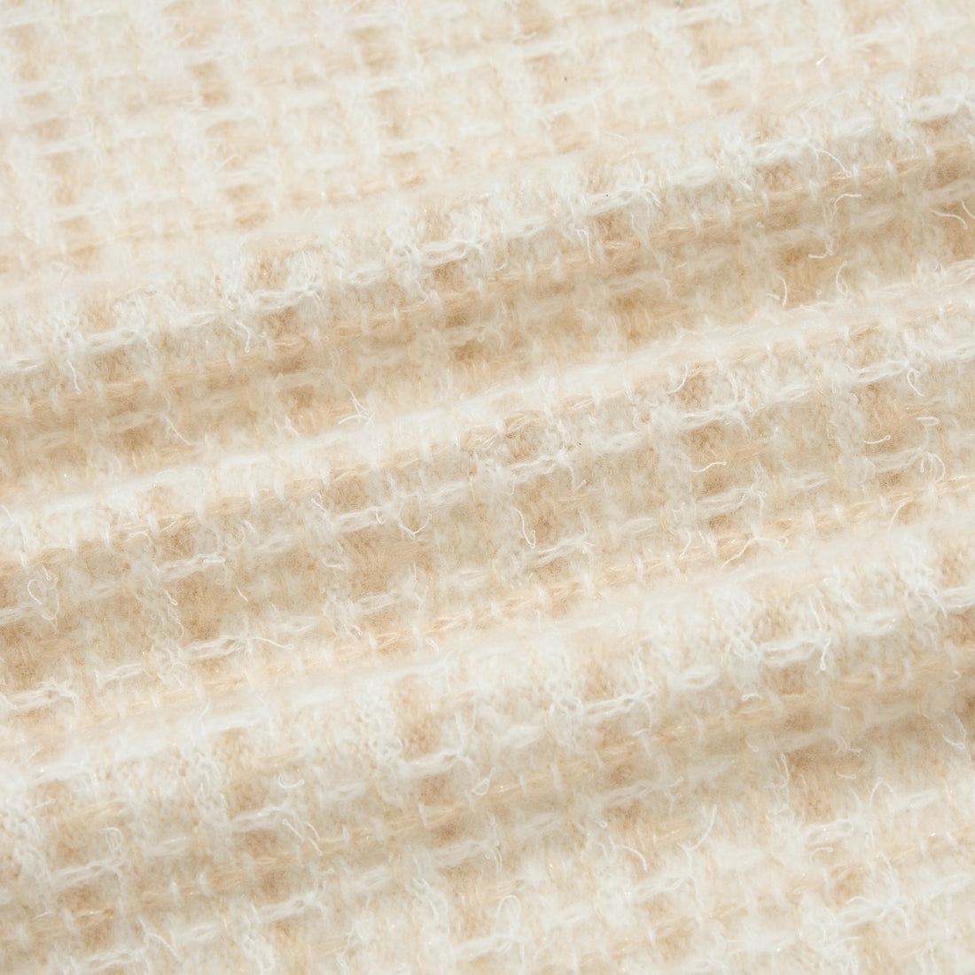 “Weekend at Monaco” Cashmere格織肌理流蘇針織外套—Sable Lumière 沙金微暈