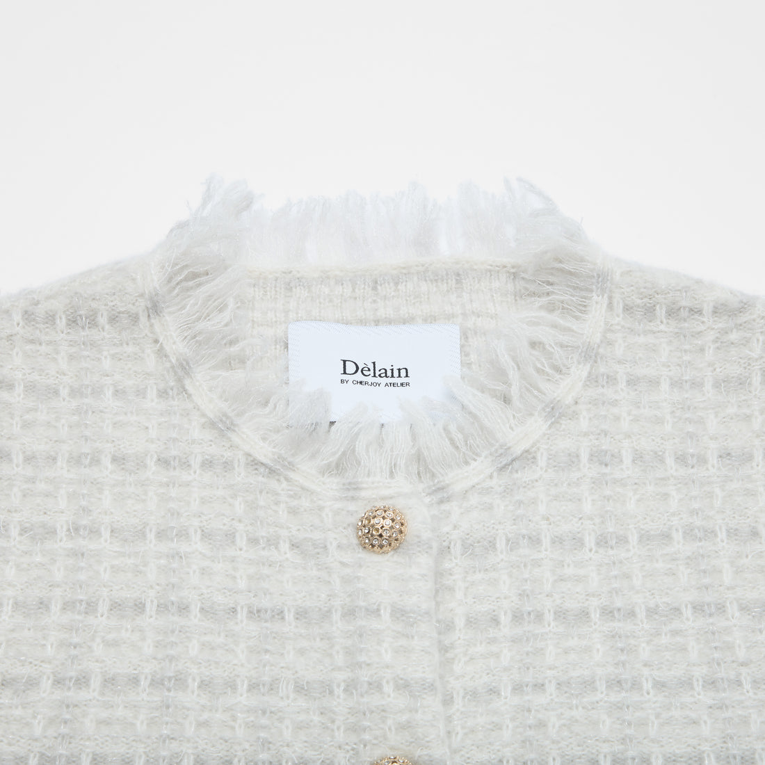 “Weekend at Monaco” Cashmere格織肌理流蘇針織外套—Blanc Rivage 白岸流光
