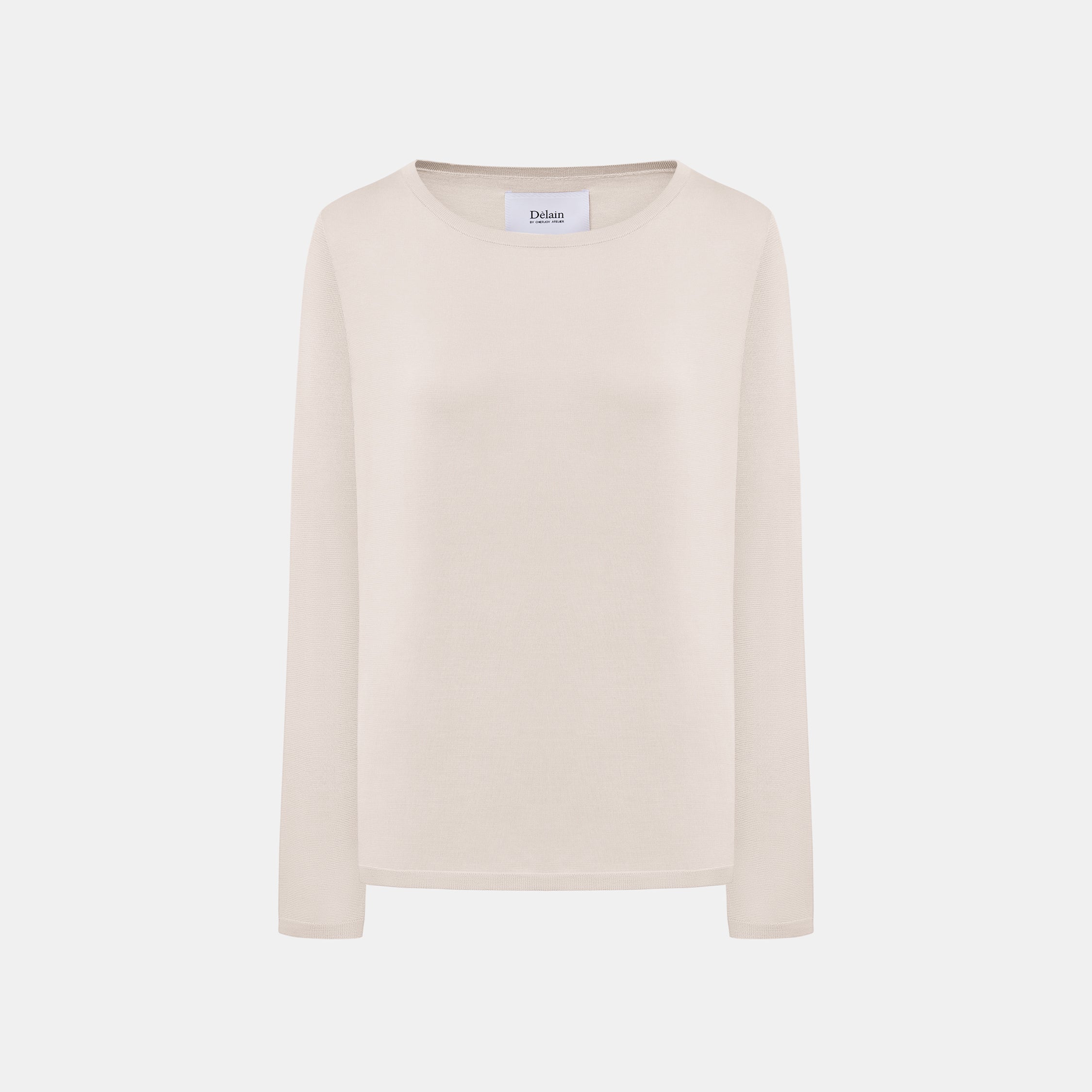 “Spring Diary”100% 桑蠶絲柔語針織上衣—Dust Apricot 杏霧柔光