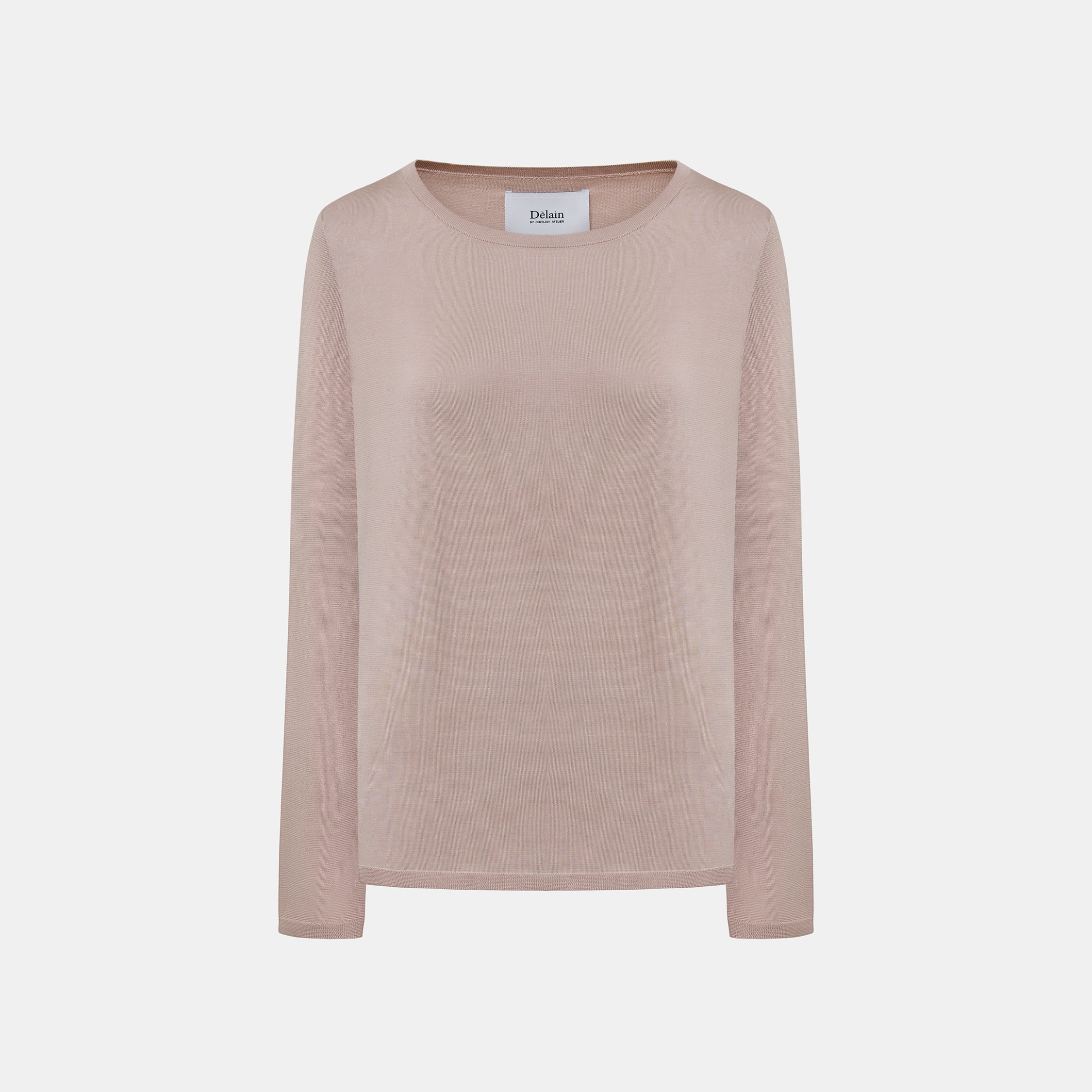 “Spring Diary”100% 桑蠶絲柔語針織上衣—Soft Blush 柔粉霧影